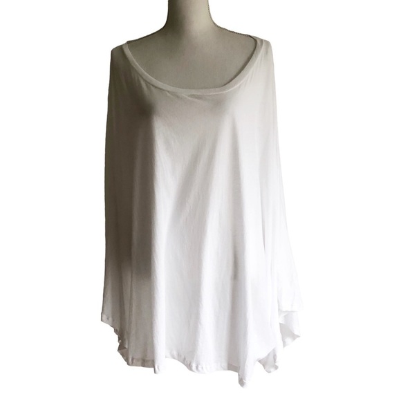 Michael Lauren White Cotton Oversized Dolman Sleeve Top - Picture 5 of 10
